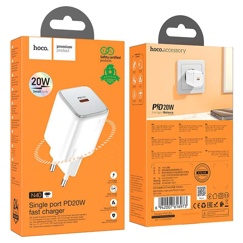 Hoco N40 Mighty USB-C 20W PD Type-C