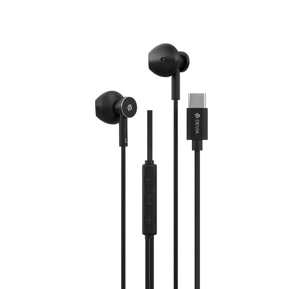 Devia M2 Metal Wired Earphone Type-C - Black