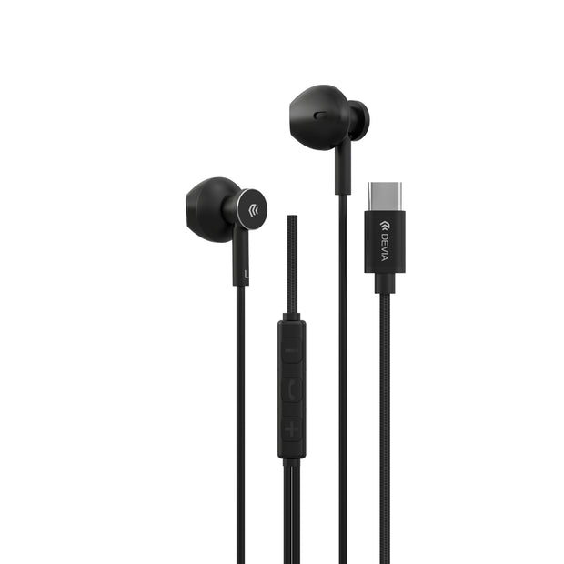 Devia M2 Metal Wired Earphone Type-C - Black