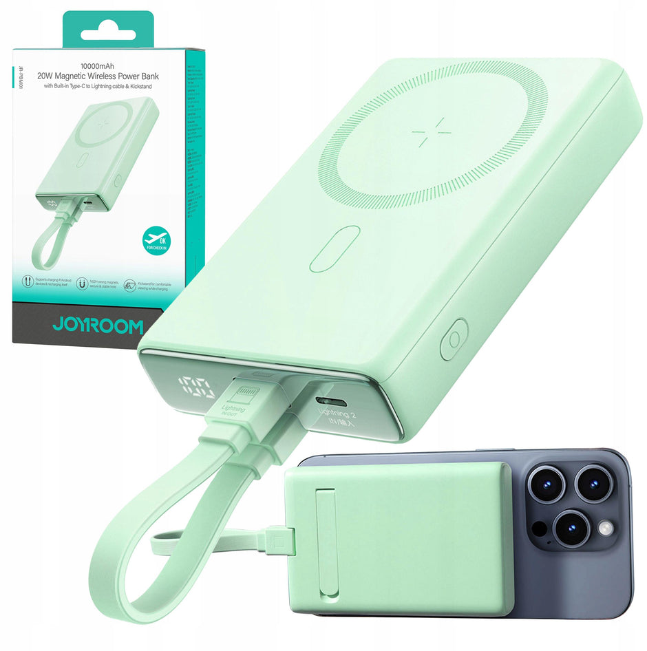 JoyRoom JR-PBM01 Magnetic Wireless Power Bank 10000mAh 20W - Green