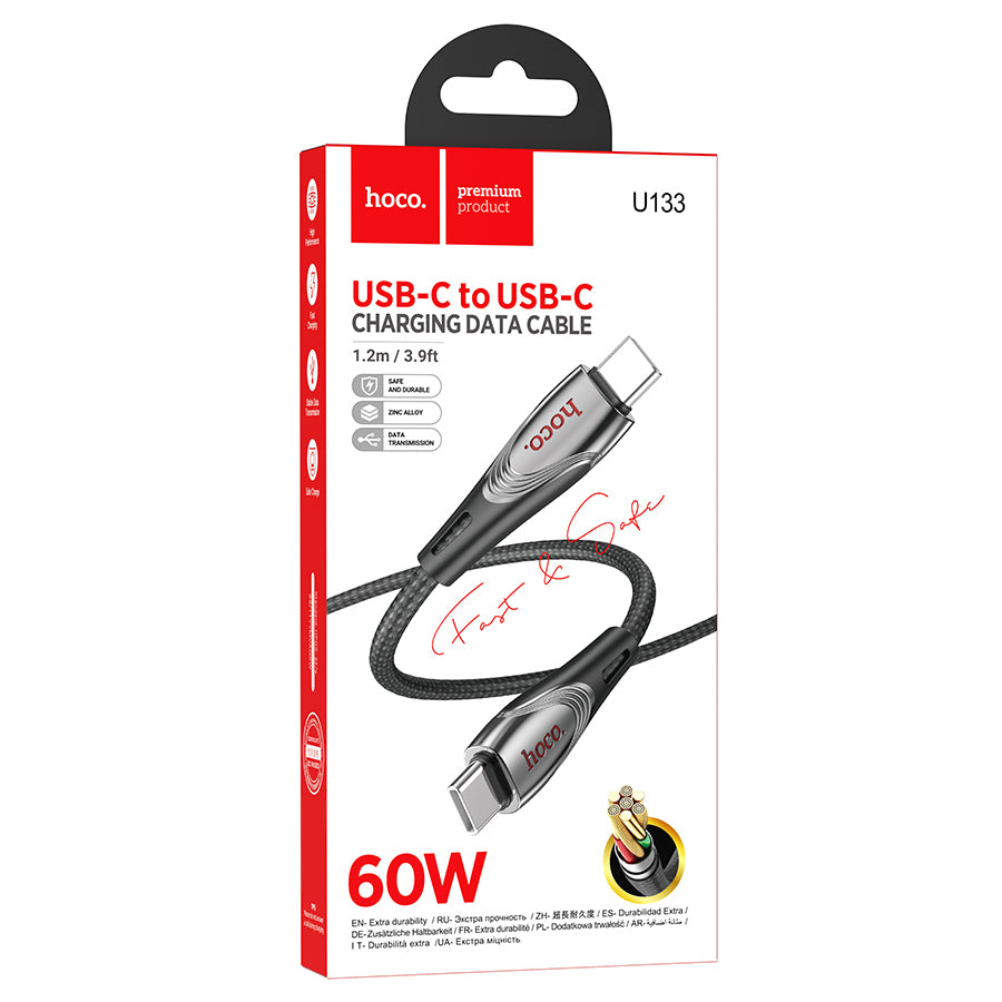 HOCO U133 Monte Type-C - Type-C 3A 60W 1.2м