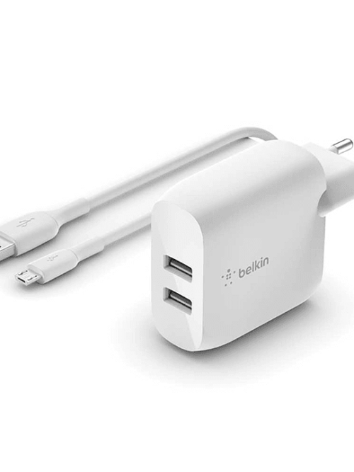 Belkin BOOSTCHARGE 2-Port USB-C PD 40W Wall Charger WhiteBelkin BOOSTCHARGE 2-Port USB-C PD 40W Wall Charger WhiteBelkin BOOSTCHARGE 2-Port USB-C PD 40W Wall Charger White