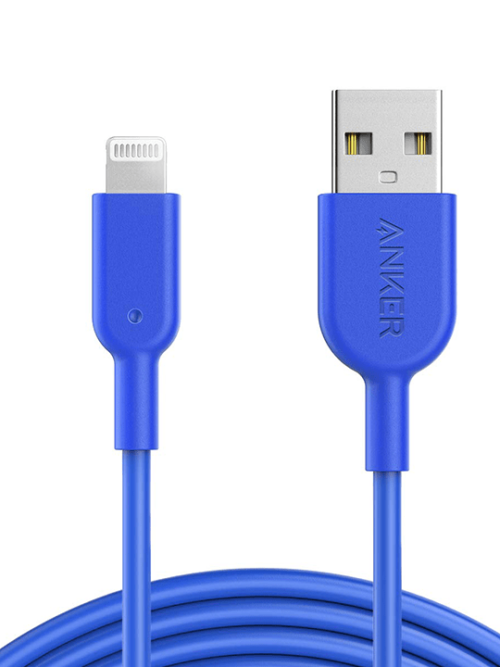 anker powerline II with lightning 3ft NEW - Blue