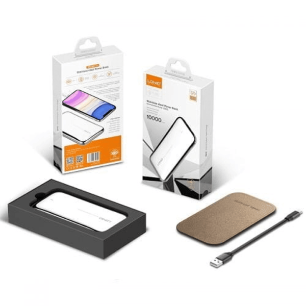LDNIO STAINLESS STEEL POWER BANK 10000mah PQ1017