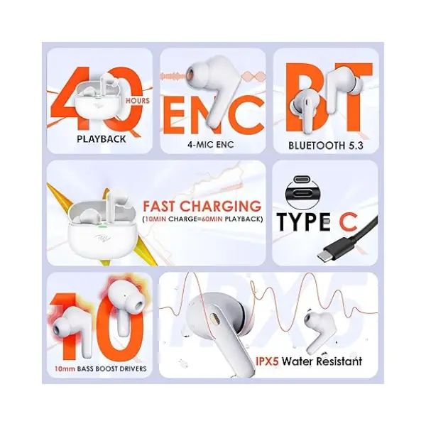 Itel T11 Truly Wireless Eaebuds White