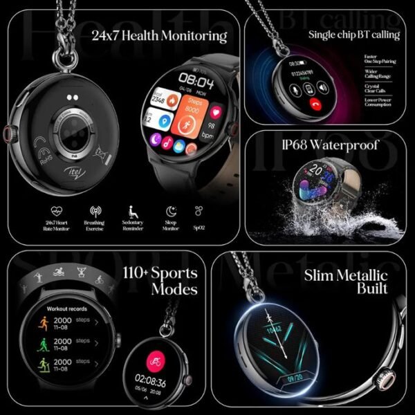 Itel Unicorn Smart Watch  ISW-N9 - Dark Chrome